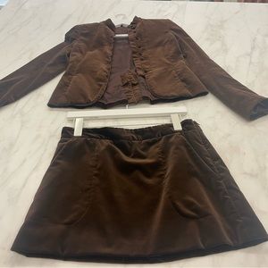Velvet Theory Mini Skirt & Jacket Set